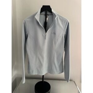 The North Face Womens Tech Glacier 1/4 Zip Fleece Pullover Blue Size Medium